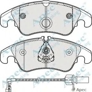 Фото Комплект гальмівних колодок, дискове гальмо APEC braking PAD1861