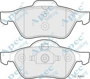 Фото Комлект гальмівних колодок, дисковий механізм APEC braking PAD1270