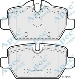 Фото Комлект гальмівних колодок, дисковий механізм APEC braking PAD1459