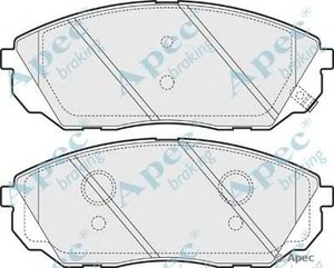 Фото Комлект гальмівних колодок, дисковий механізм APEC braking PAD1556