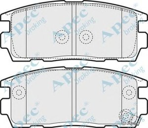 Фото Комлект гальмівних колодок, дисковий механізм APEC braking PAD1573