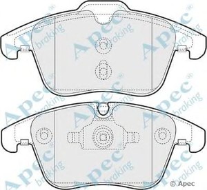 Фото Комлект гальмівних колодок, дисковий механізм APEC braking PAD1602