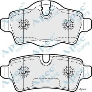 Фото Комлект гальмівних колодок, дисковий механізм APEC braking PAD1648