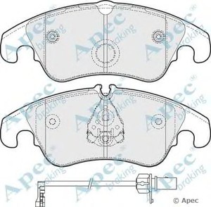 Фото Комлект гальмівних колодок, дисковий механізм APEC braking PAD1652