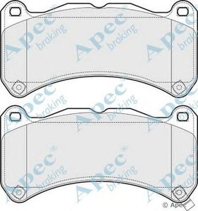 Фото Комплект гальмівних колодок, дискове гальмо APEC braking PAD1666