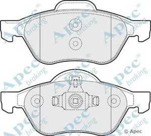 Фото Комплект гальмівних колодок, дискове гальмо APEC braking PAD1714