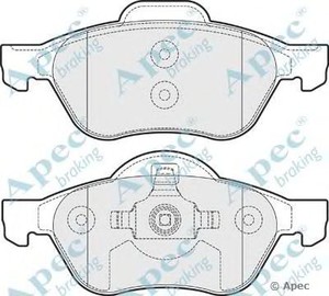 Фото Комплект гальмівних колодок, дискове гальмо APEC braking PAD1716