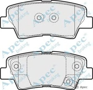 Фото Комплект гальмівних колодок, дискове гальмо APEC braking PAD1764