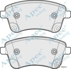 Фото Комплект гальмівних колодок, дискове гальмо APEC braking PAD1787