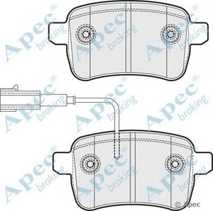 Фото Комплект гальмівних колодок, дискове гальмо APEC braking PAD1798