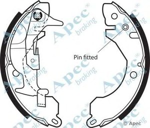 Фото Комплект гальмівних колодок APEC braking SHU 440