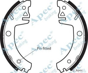 Фото Комплект гальмівних колодок APEC braking SHU478