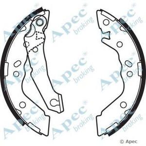 Фото Комплект гальмівних колодок APEC braking SHU599