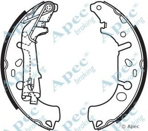 Фото Комплект гальмівних колодок APEC braking SHU698