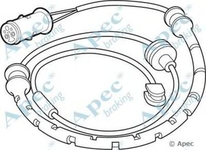 Фото Контрольный контакт, контроль слоя тормозных колодок APEC braking WIR5202