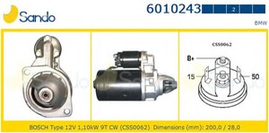 Фото Стартер SANDO 6010243.2