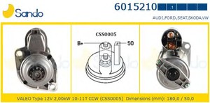 Фото Стартер SANDO 6015210