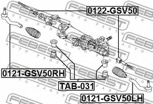 Фото Наконечник рульовий правий Febest 0121GSV50RH