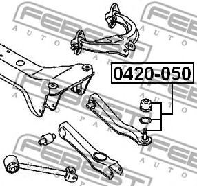 Фото Опора кульова (задня/зверху) MITSUBISHI Galant 96-04 Febest 0420050