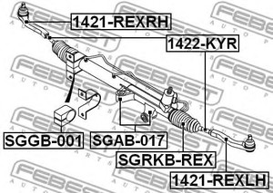 Фото Тяга рульова Febest 1422KYR