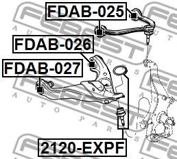 Фото Сайлентблок переднього нижнього важеля Febest FDAB027