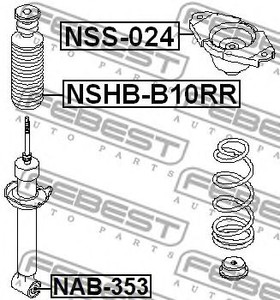 Фото Пильник амортизатора зад. Almera 06- Febest NSHBB10RR