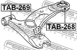 Фото Сайлентблок задній переднього важеля Febest TAB268