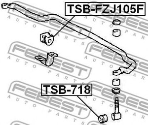 Фото Сайлентблок передньої тяги стабілізатора Febest TSB718