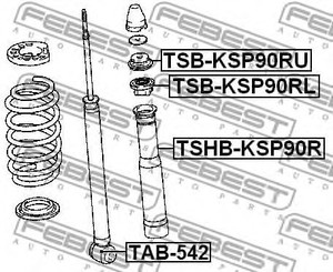 Фото Пильовик заднього амортизатора Febest TSHBKSP90R