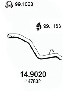 Фото Труба вихлопного газу ASSO 14.9020