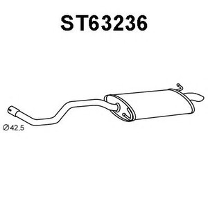 Фото Глушитель выхлопных газов конечный VENEPORTE ST63236