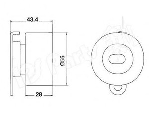 Фото Пристрій для натягування ременю, ремінь ГРМ IPS Parts ITB-6401