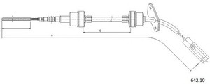 Фото Трос, керування зчепленням CABOR 642.10