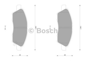 Фото Комплект гальмівних колодок, дискове гальмо Bosch 0 986 AB1 071