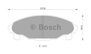 Фото Комплект гальмівних колодок, дискове гальмо Bosch 0 986 AB9 064