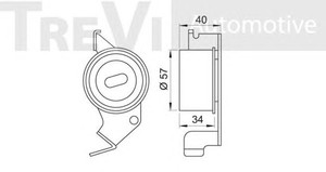 Фото Натяжний ролик, ремінь ГРМ TREVI AUTOMOTIVE TD1432