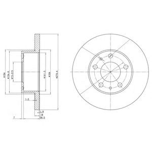 Фото DELPHI FIAT диск гальмівний передній Ducato,Citroen Jumper,Peugeot 94- Delphi BG2845