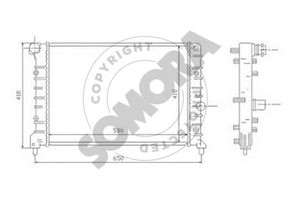 Фото Радіатор, охолодження двигуна SOMORA 010140A