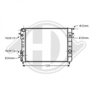 Фото Радіатор, охолодження двигуна DIEDERICHS 8125223