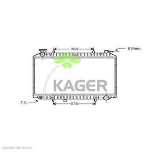 Фото Радіатор, охолодження двигуна KAGER 31-0265