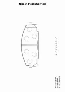 Фото Комлект гальмівних колодок, дисковий механізм KOREA T360A71