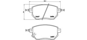 Фото Гальмівні колодки Brembo P 56 051