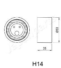 Фото Ролик натяжний ременя ГРМ Japan Parts BE-H14