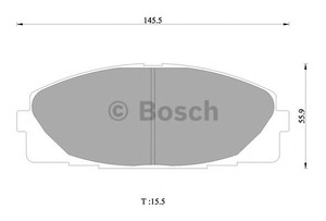 Фото Комлект гальмівних колодок, дисковий механізм Bosch 0 986 AB1 419