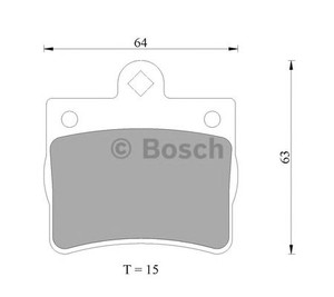 Фото Комплект гальмівних колодок, дискове гальмо Bosch 0 986 AB4 991