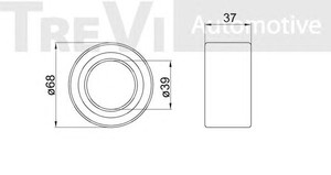 Фото Комплект подшипника ступицы колеса TREVI AUTOMOTIVE WB1246