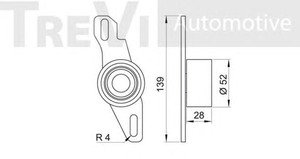 Фото Натяжний ролик, ремінь ГРМ TREVI AUTOMOTIVE TD1068