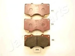 Фото Гальмівні колодки Japan Parts PA-205AF