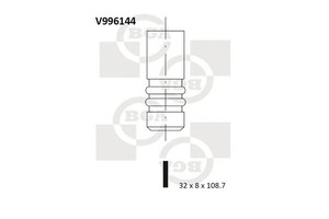 Фото Клапан випуск. Connect 1.8 TDCi 02- BGA V996144