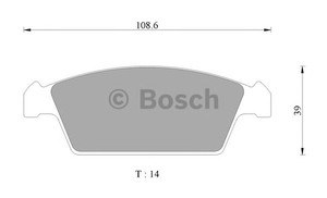 Фото Комплект гальмівних колодок, дискове гальмо Bosch 0 986 AB2 446